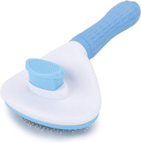Cat Brush for Shedding, Skin Friendly Self-Clean Dog Slicker Brush – Essentials for Cats - Blue