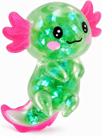 Ropuptl sitting axolotl squishy toy in purple, slow rising soft fidget - view 5