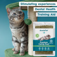 Catnip Dust for Cats, Catnip Alternative for Training & Play, Cat & Kitten Behaviour Dust 40g (0.09 Oz)