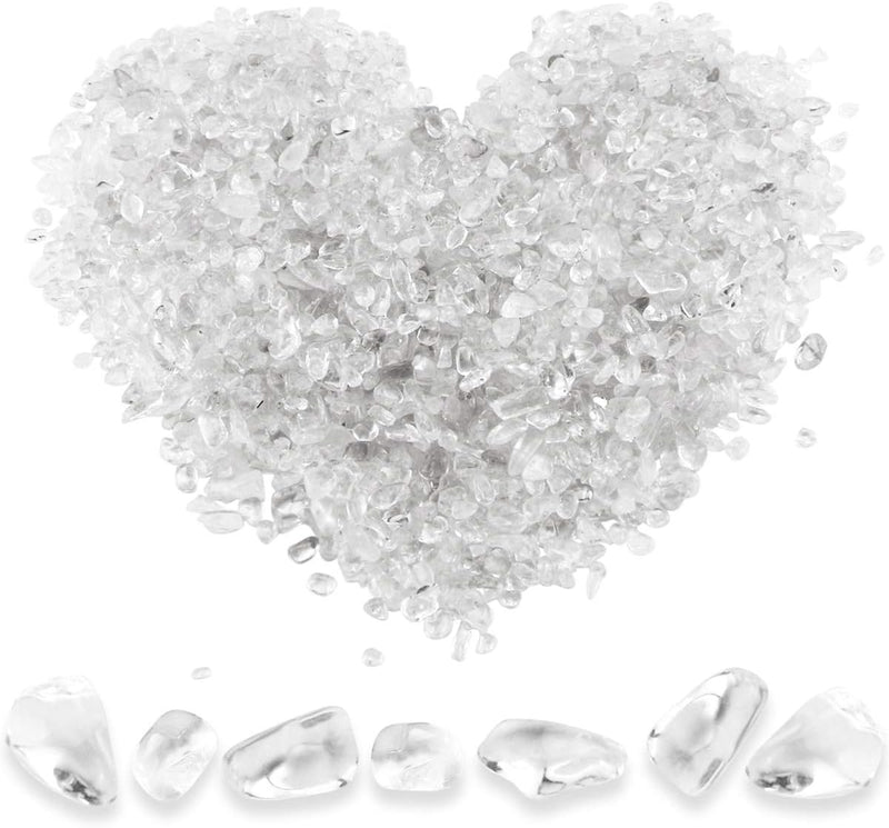 Twdrer 2lb Natural White Crystal Quartz Chips – Daily Care for Fish