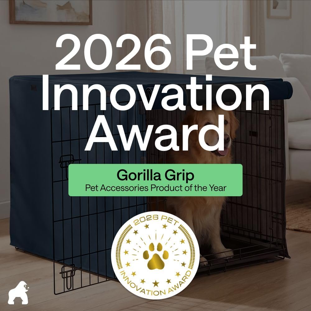 GORILLA GRIP Dog Enclosure Crate Cover Kennel Cage Topper 42in - Navy / 36" X 23" X 25" - image 4