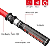 MIWIND expandable light up saber for kids with glowing LED blade and handle - view 2