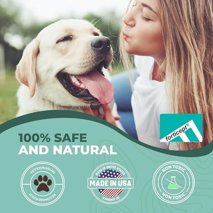 Forticept PAW Balm | Dog Paw Protector from Hot Pavement, Dirt, Salt, Ice and Snow | Soother and Moisturizer for Cracked Dog Paw Pads | Natural Wax Based, Lick Safe 3 oz
