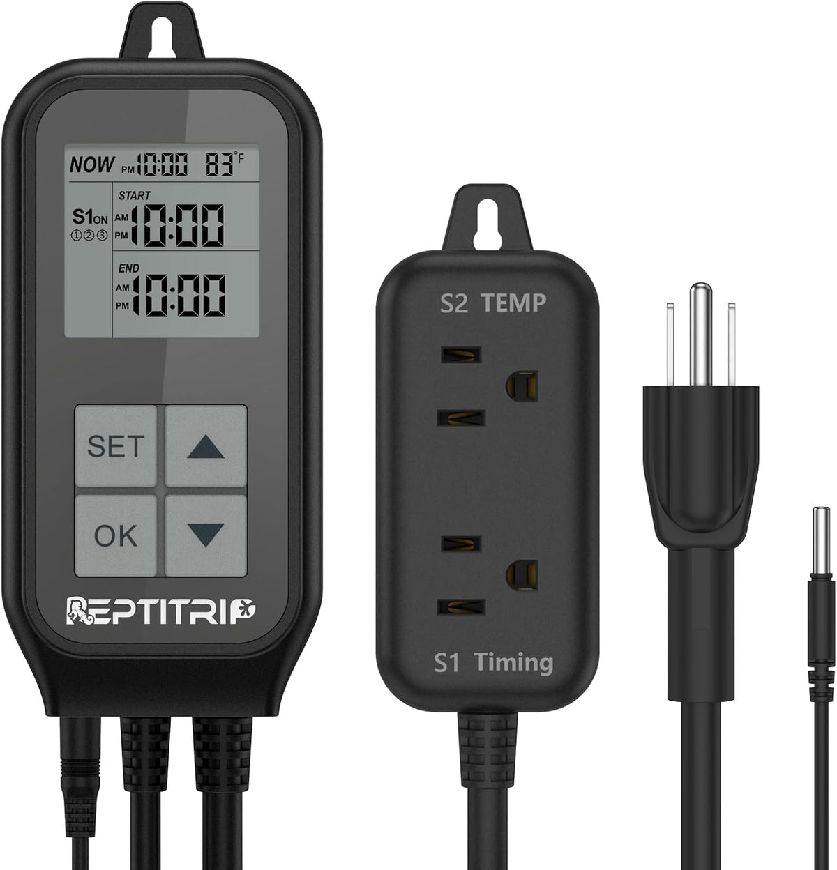 Reptile Thermostat, Light Timer for Temperature and Lighting Control, Day-Night Timer Thermostat