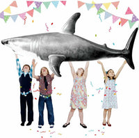 Huge Inflatable Shark Pool Toy - Gray