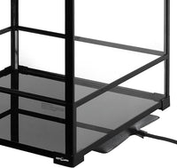 REPTIZOO 90 Gallon Reptile Terrarium 24" x 24" x 36" Large Glass Reptile Tank, Tall Terrarium with Front Opening Door and Top Screen Ventilation Easy Assembly Habitat Tank