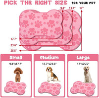 Dog Food Mats for Floors Waterproof - Dark Pink / 23.6"L x 15.7"W - image 4