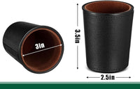 LoKii black and purple leather dice cups with felt lining and dot dice - view 19