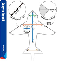 SGftre Complete Kite with Handle, Line & Accessories - 1 / Colored Shark - image 4