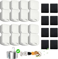 Official 12 Pcs Replacement Automatic Cat Water Fountain Filters – Essentials for Cats - Replacement Filters-8+8