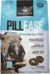 Majesty's PillEase Horse Treats | A Delicious Soft and Pliable No Bake Cookie Horse Treat | Makes Giving Pills & Medication Easy | Made in The USA - 48 Wafers