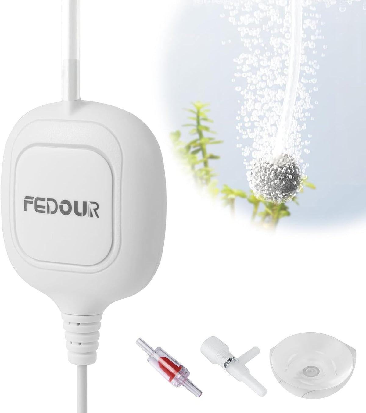FEDOUR Mini Whisper Aquarium Air Pump