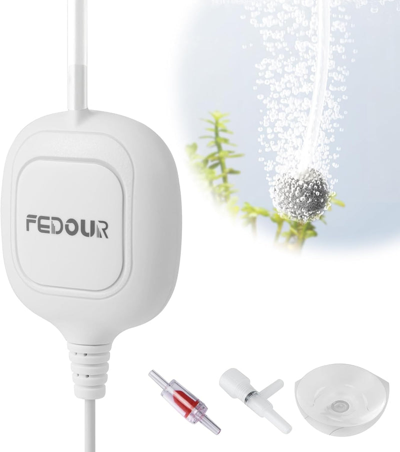 FEDOUR Mini Whisper Aquarium Air Pump