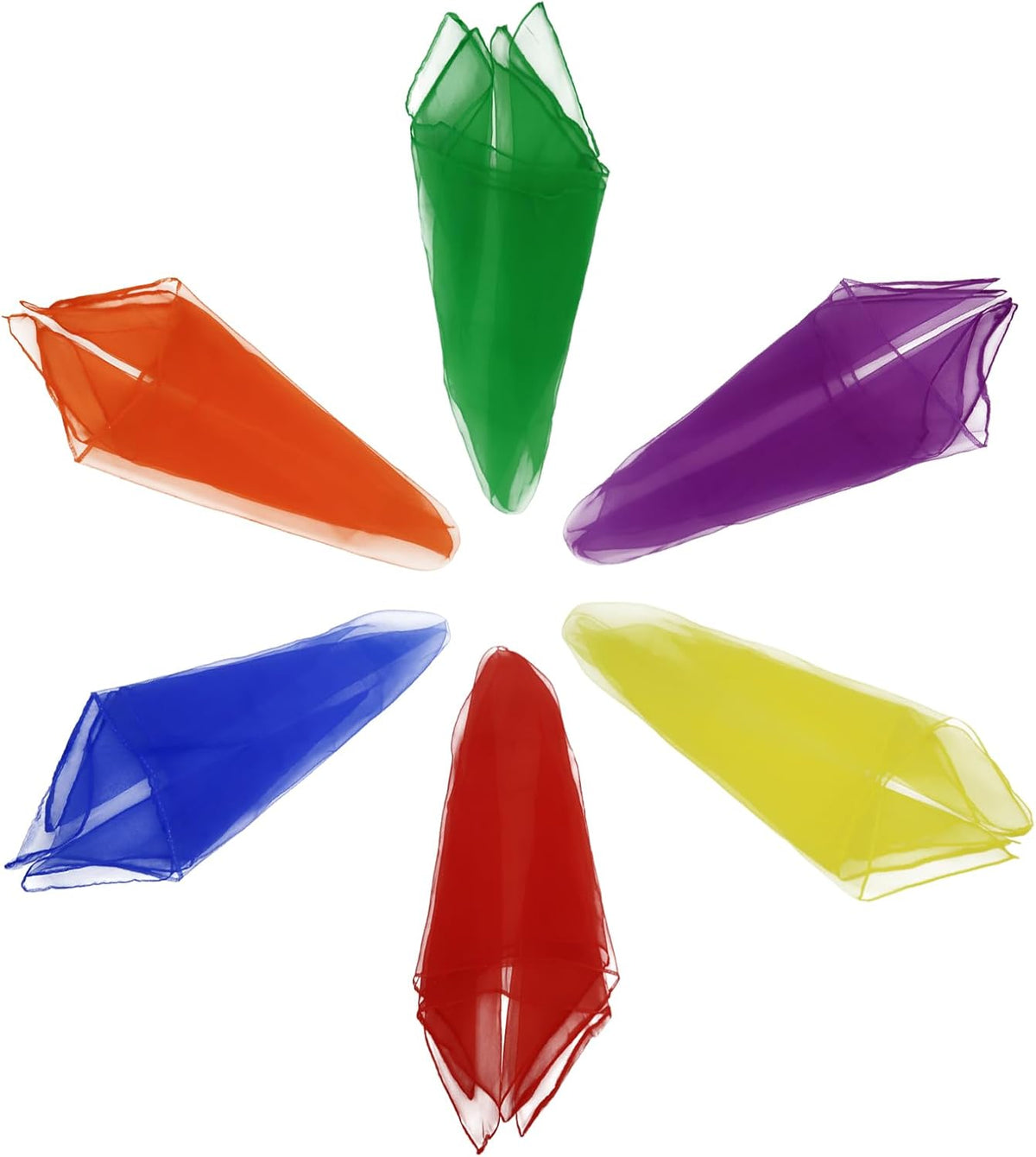 Hoerev pack of 6 colorful dancing and juggling scarves, 24 x 24 inch - view 11