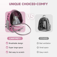 Cat Backpack Carrier, Breathable Cat Carrier Large Space Bubble Pet Backpack for Kitty Small Dog up - Pink - image 2