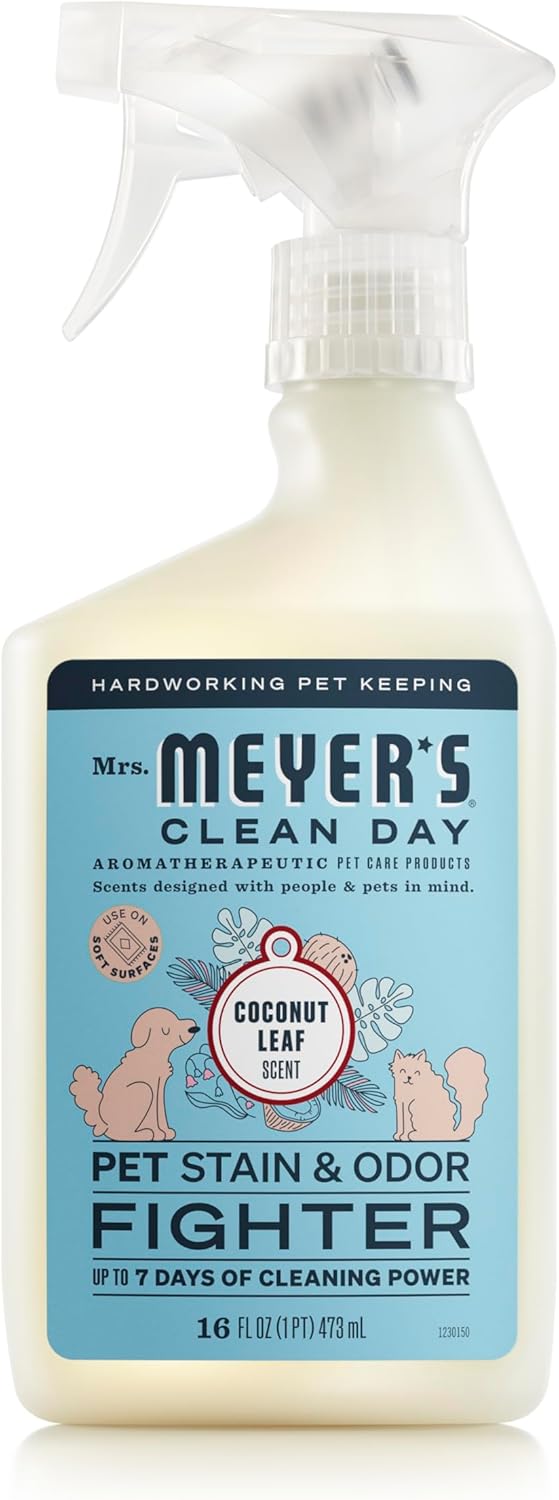 Mrs. MEYER'S CLEAN DAY Pet Stain & Odor Fighter - Coconut Leaf / 16 Fl Oz (Pack of 1)