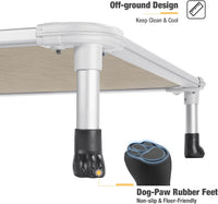 Veehoo Chew Proof Elevated Dog Bed, Cooling Raised Pet Cot - Beige Coffee / 42.0"L x 30.0"W x 7.0"Th - image 4