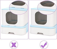 RIZZARI Cat Litter Box Top-Entry : Leak-Proof Enclosed Design Reduces Odor, for Indoor Cats & Owners (Green)