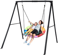 Trekassy 40" Saucer Swing with Stand - Rainbow