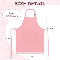 IAGBIBUI 12 pack of black kids aprons with two front pockets - view 17