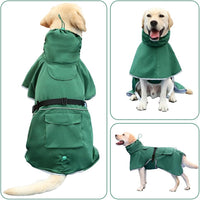 Dog Raincoat Waterproof Adjustable Rain Jacket Small Dogs Green - Green / 3XL-Fit for 25-33 pounds - image 2