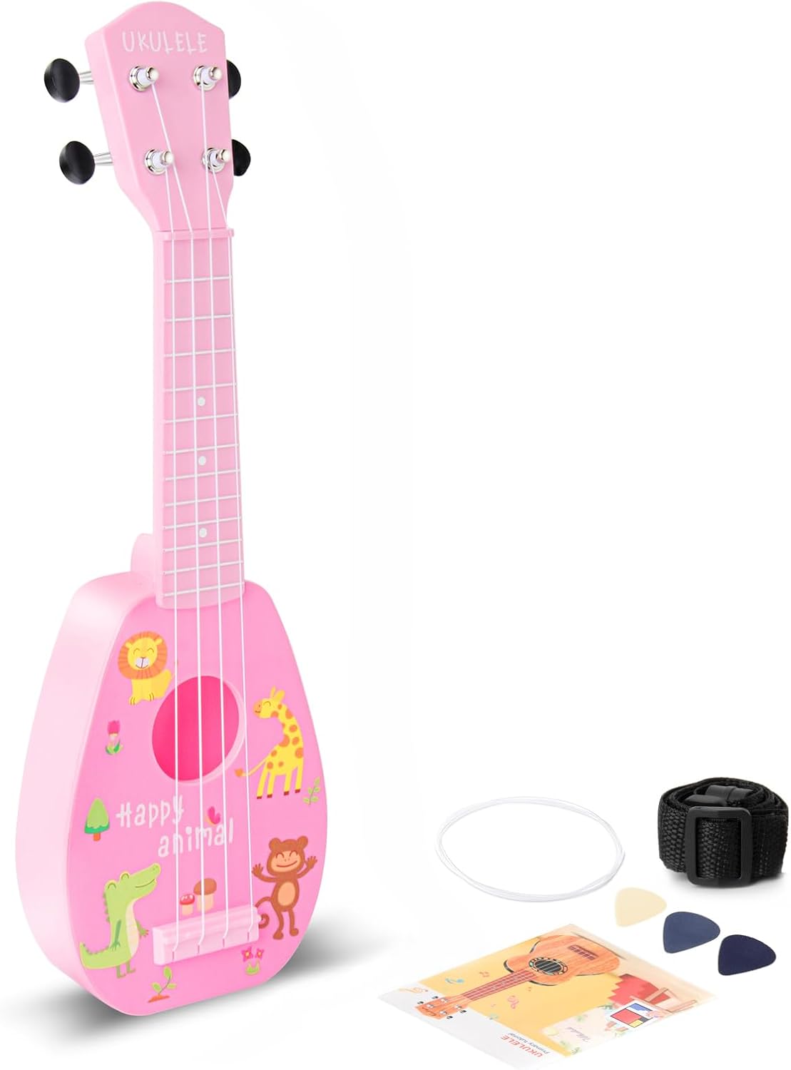 YOLOPARK 17" Kids Toy Guitar for Girls Boys - Pink / 17"