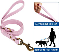 Wisedog Rubber Dog Collar with Quick Release, XS 8.5"-12" - Pale Pinkish Purple / S(Collar:10"-14";Leash:4 ft) - image 3