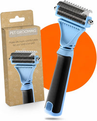 Pretty Paw Cat Brush for Indoor Cats & Long Hair with Gentle Massage - Blue