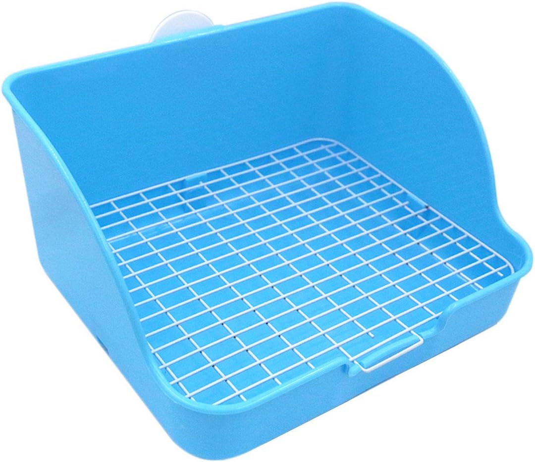 Rat Litter Box, 10"x8" Corner Litter Box - Blue