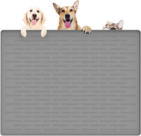 XXXXL Largest Pet Food Mat - Light Gray / 39.4"L x 29.5"W