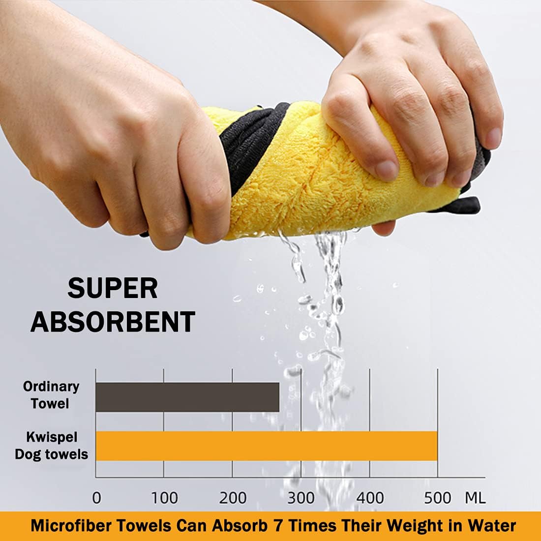 2 Pack Dog Towels Super Absorbent Pet Bath Towel Microfiber Dog - 2 x Large - image 3