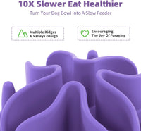 Jaoul Slow Feeder Dog Bowls Insert - Medium(4.72 inch) / Purple - image 4