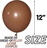 110pcs Black Balloon 12 inch - 12inch(normal) / A24-brown - image 2