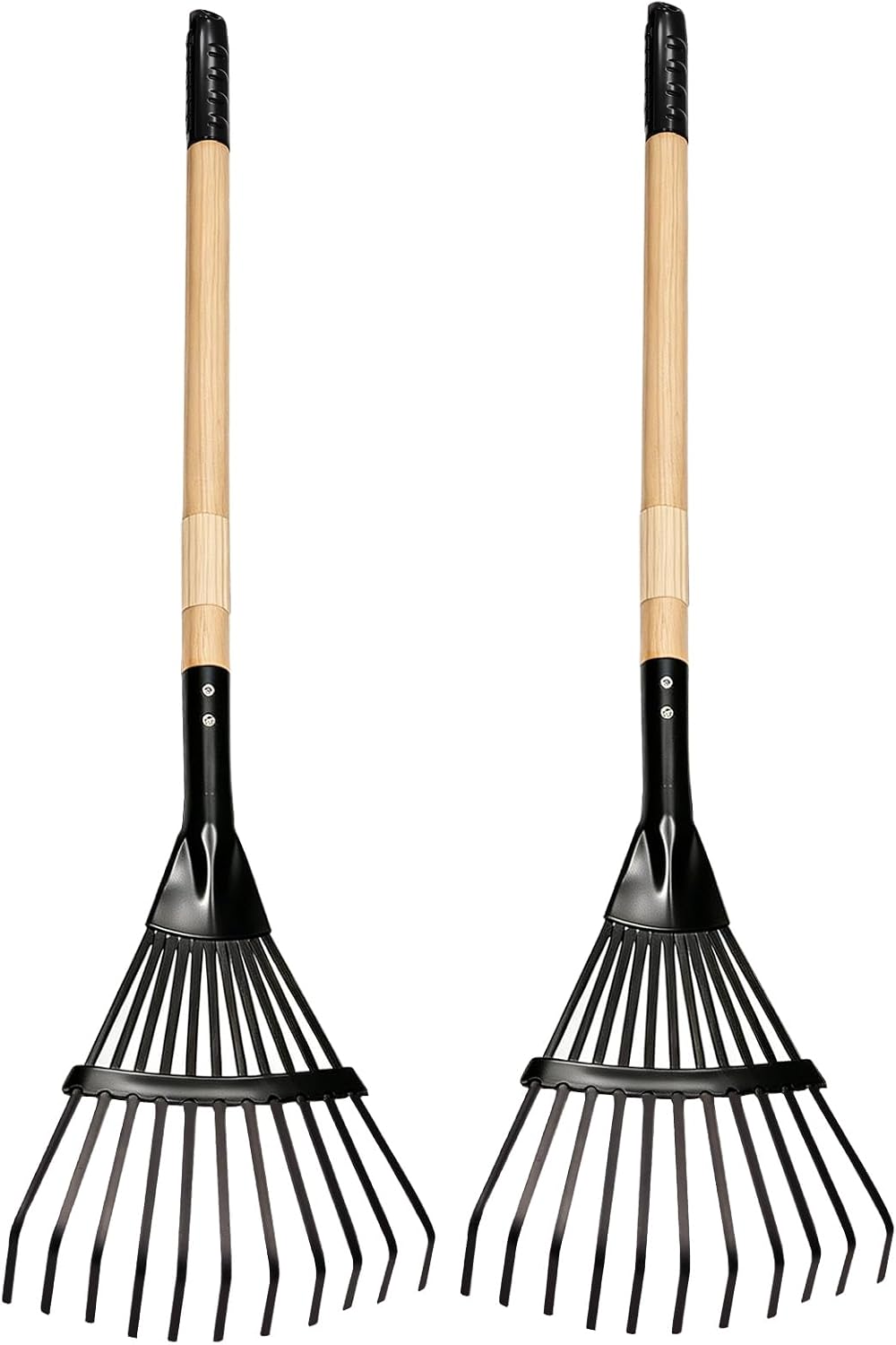 CHEERBANK kid rakes, four child size lawn rakes with wooden handles - view 2
