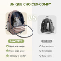 Cat Backpack Carrier, Breathable Cat Carrier Large Space Bubble Pet Backpack for Kitty Small Dog up - Khaki - image 2