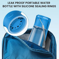 Portable Dog Water Bottle Dispenser [Leak Proof & Foldable] Dog - Dark Blue / 19OZ - image 3