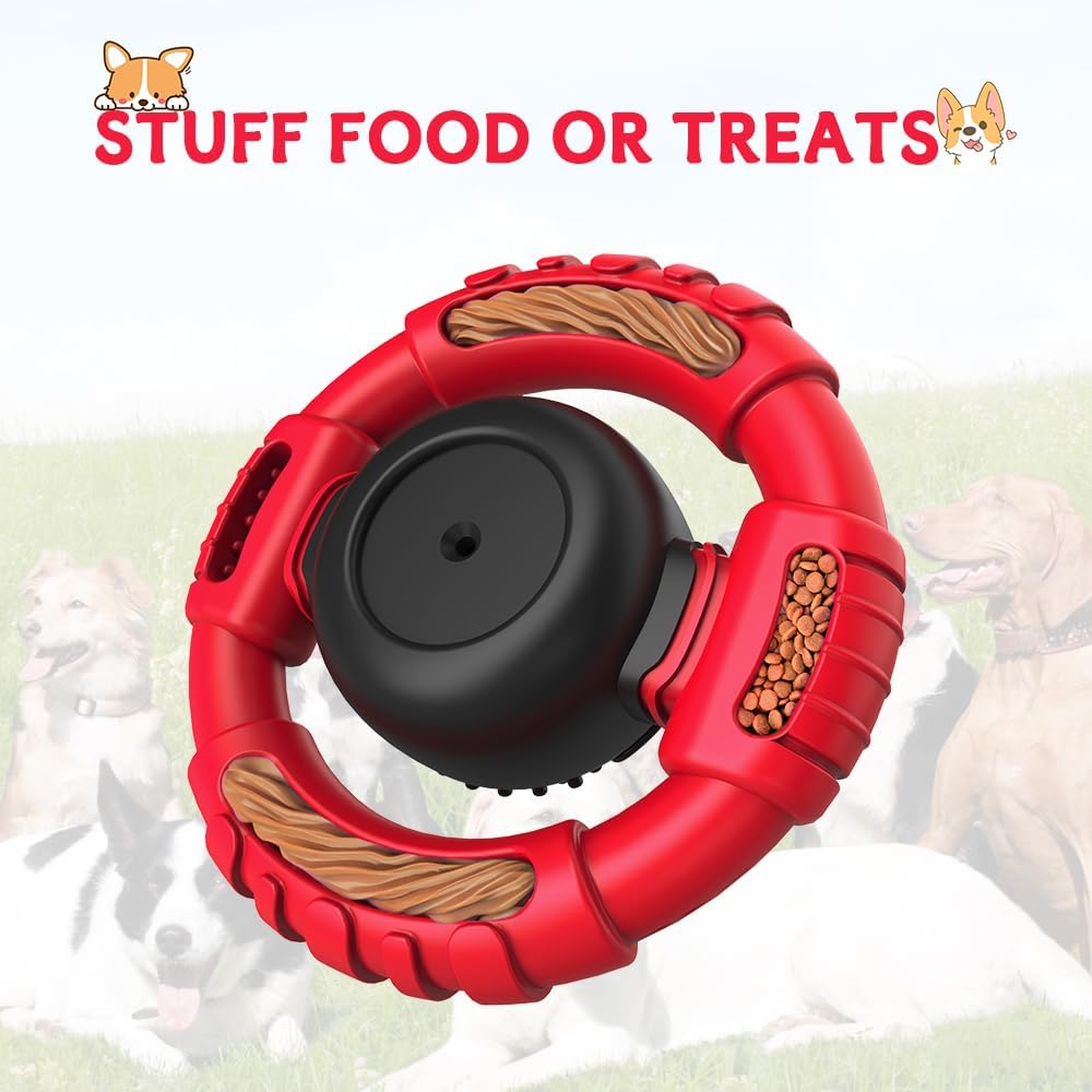 Dog Toys for Aggressive Chewers Large Medium Small Breed - Red / Medium - image 3
