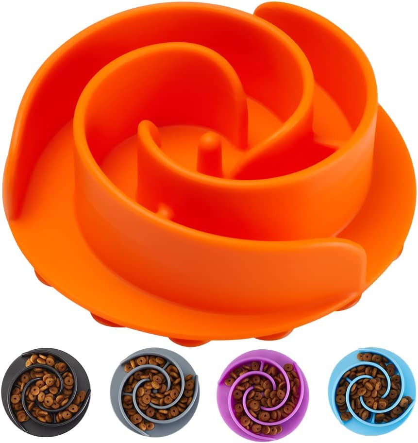 Slow Feeder Dog Bowls Insert - M / Orange