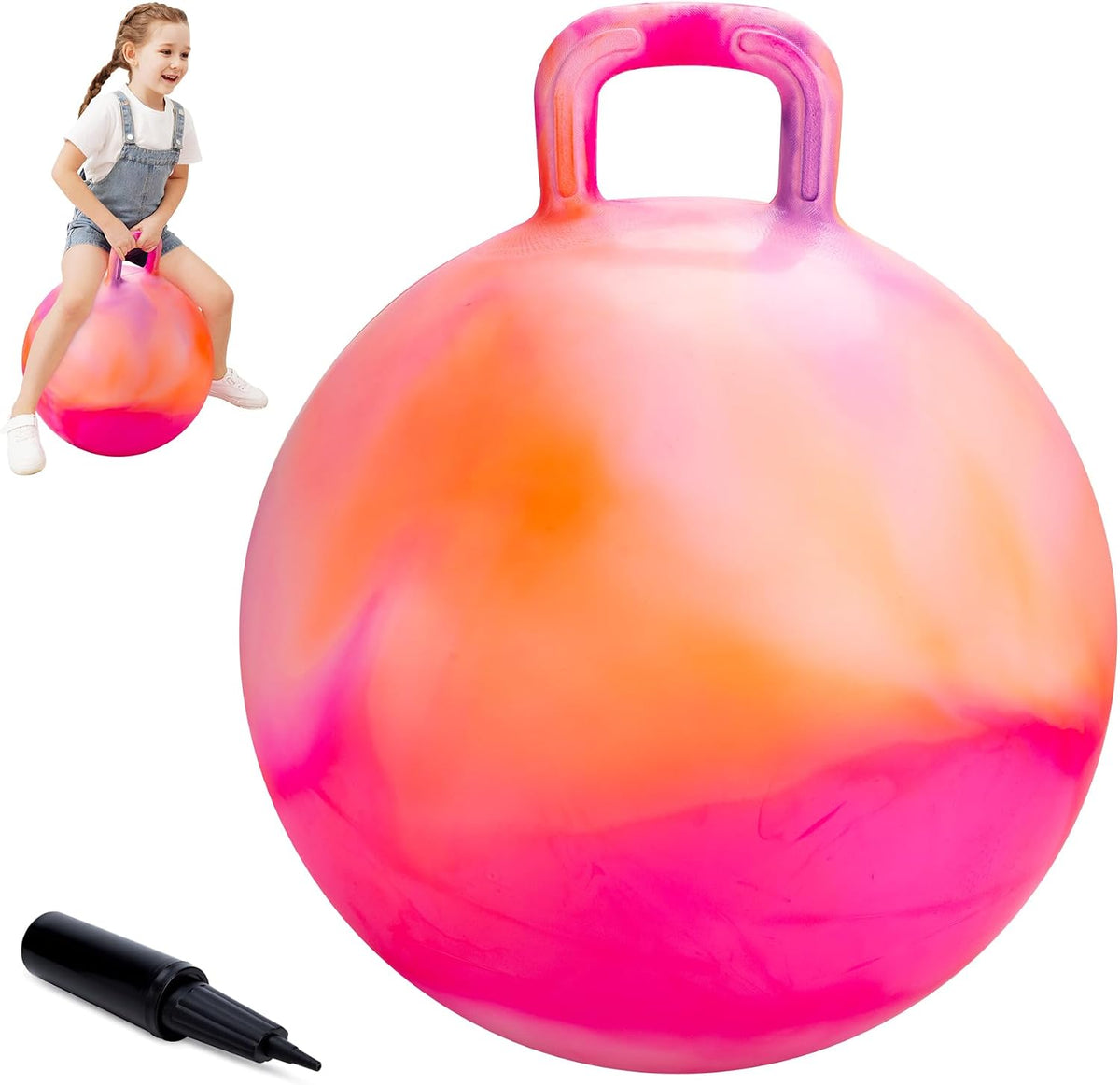 ZOOJOY 18 inch blue dinosaur hopper ball for kids with handle - view 3