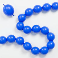 Pearl White Linking Balloons for Wedding Bride Shower Mermaid Party - Dark Blue / 6 inch
