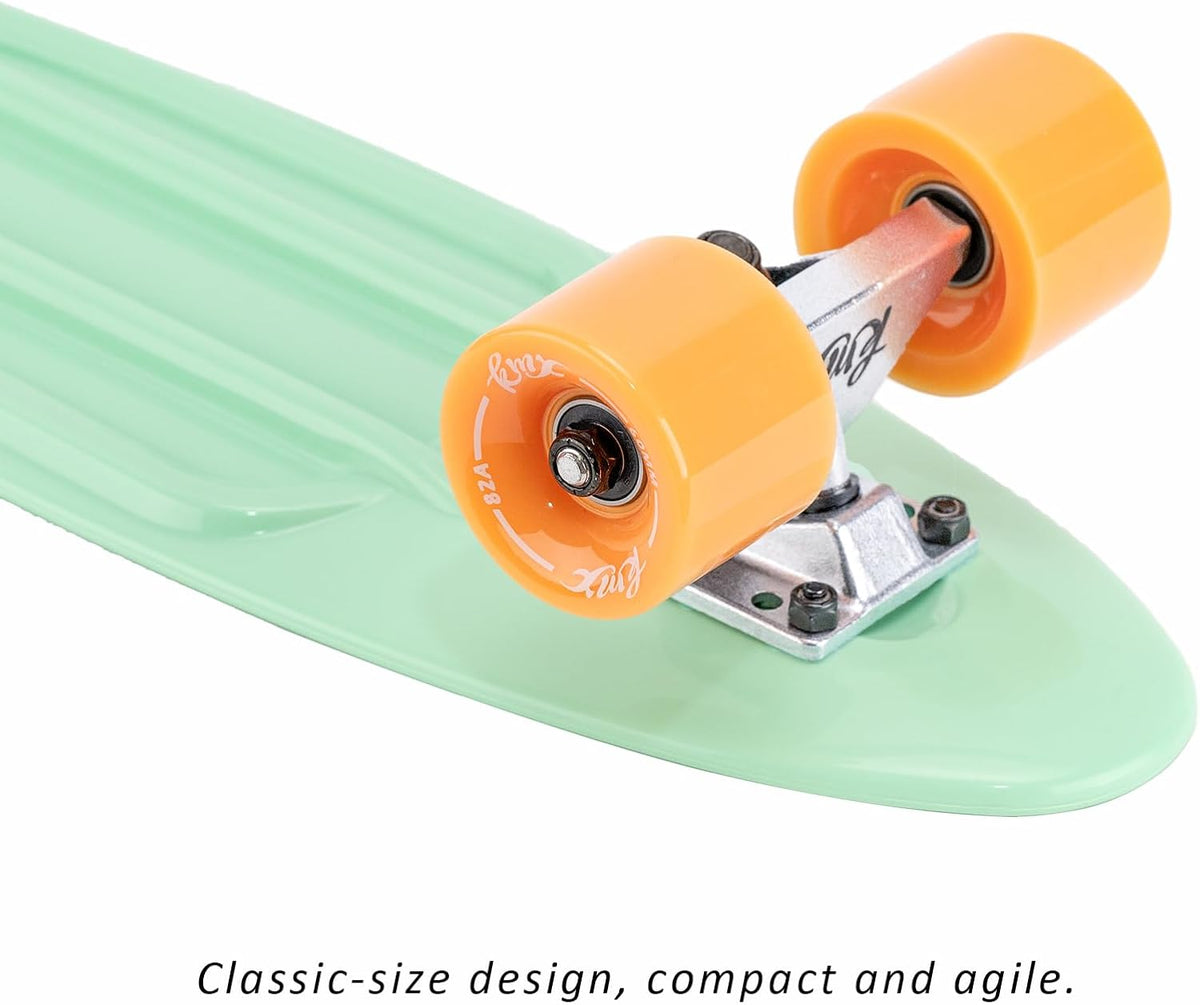 KMX Classic Retro Mini Cruiser Skateboard 22" & 27" for Boys Girls - Mint Citrus / 22" - image 3