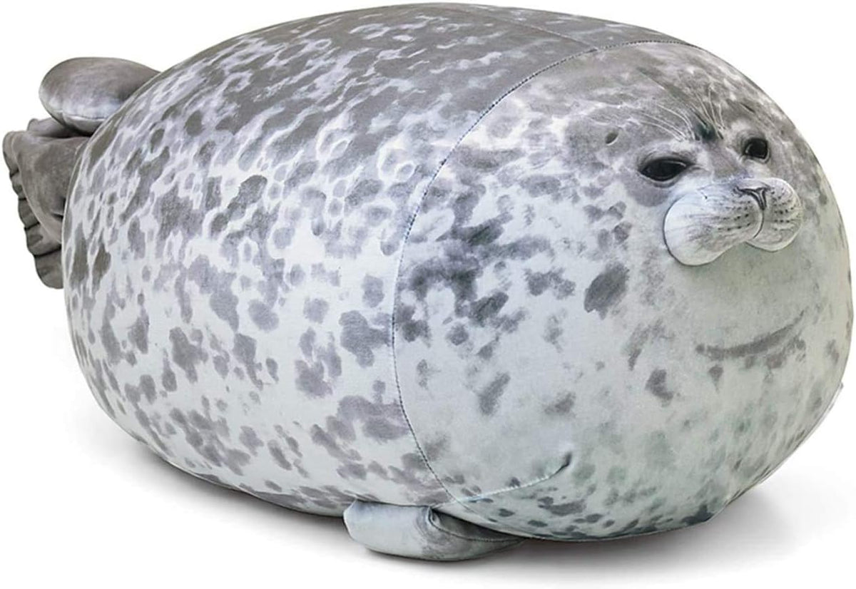MerryXD Chubby Blob Seal Pillow - Grey / Large