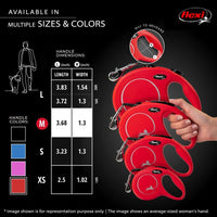 FLEXI Classic Cord Retractable Dog Leash - Red / Medium - 16 ft (Cord) - image 4
