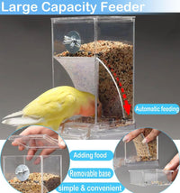 Bird Parrot Feeders, No Mess Automatic Cage Feeder Dispenser Food Container, Auto Bird Seed Bowl - image 3