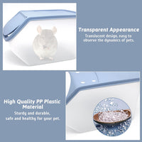 BNOSDM Chinchilla Sand Bath Container Hamster Dust Tub House – Essentials for Small Pets - Blue - image 3