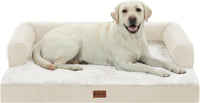 Orthopedic Washable Dog Bed for Extra Large Dogs - Beige / 45.0"L x 35.0"W x 8.0"Th