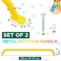 Lounsweer 2 Pcs, Long Grab Bars - 2 / Yellow / 39 Inch - image 2