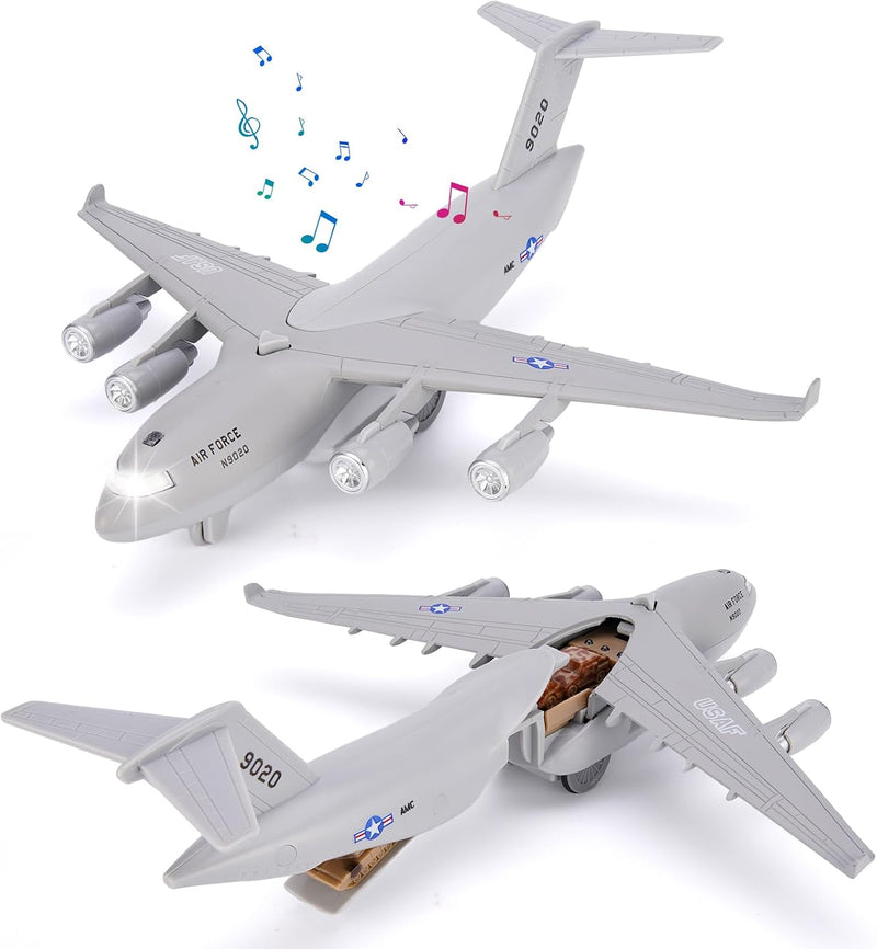 Crelloci 5 pack pull back army toys, three camo fighter jets and two tanks