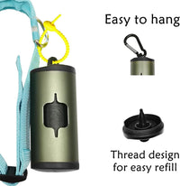 Aluminum Dog Poop Bags Holder with Carabiner Metal Pet Waste Bags - Olive Green / 1 Count (Pack of 1) - image 2