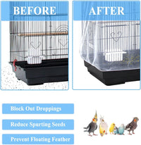 ASOCEA Extra Large Bird Cage Seed Catcher Guard Universal Birdcage - White - image 4